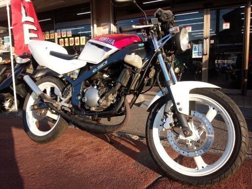 NO.3552　ＴＺＲ５０Ｒ　水冷２サイクル７．２馬力エンジン　６速ギヤ　セル付き　ネイギット仕様　チャンバー付き　レッド＆ホワイト　☆彡