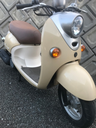 売約済み　ヤマハ　ビーノ　VINO アイボリー　4スト　きれい　　軽メンテ済み　後タイヤ新品　SA26J 福岡市