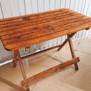 🌳折り畳み式木製テーブル