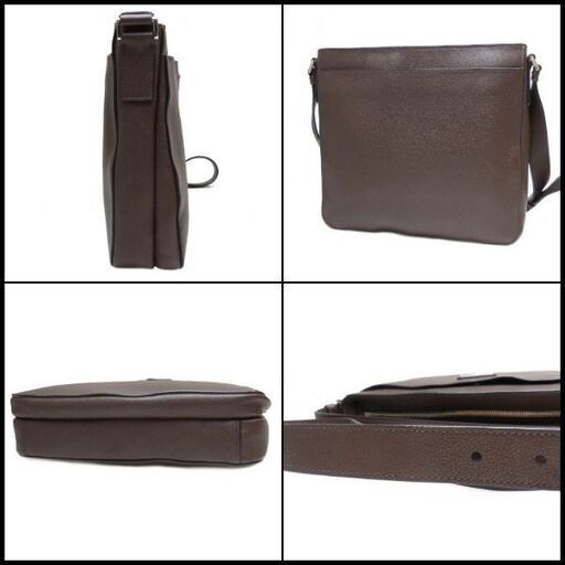 良品 PRADA プラダ レザー ショルダーバッグ VA1073 濃茶 カード付 良品 PRADA プラダ レザー ショルダーバッグ VA1073 濃茶 カード付