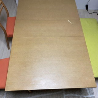 ダイニングテーブル　折り畳み可能　椅子セット