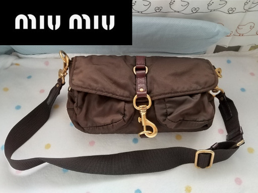 MIUMIU 上品ブラウン×ゴールド