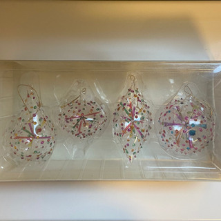 ガラスのオーナメント 4個セット