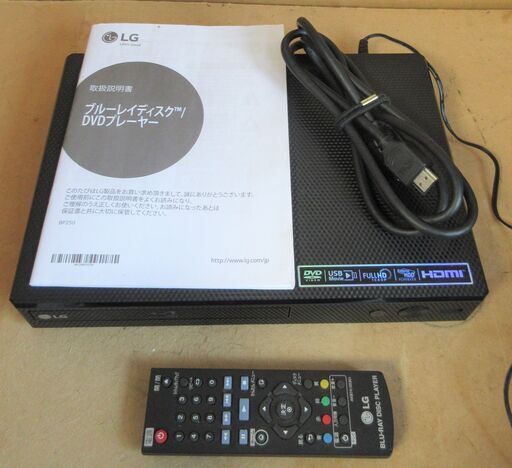 ☆LG BP250 BD/DVD ブルーレイディスクプレーヤー◆場所を選ばないうれしいコンパクトタイプ