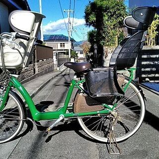 【ネット決済・配送可】アンジェリーノ　チャイルドシート付3人乗り自転車