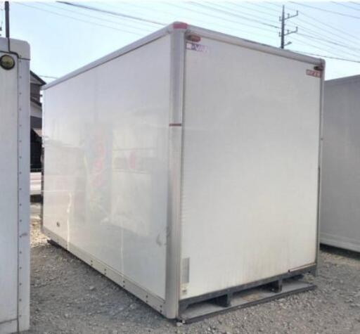 【床はステンレス】【内部美品保冷コンテナ】【内寸高さ201cm】【3t車でも配送可】バイクガレージ 物置 長さ約350cm×幅188cm×高さ230cmくらい  匝瑳市発 配送可  No.31116 床はステンレス】【内部美品保冷コンテナ】【内寸高さ201cm】【3t車