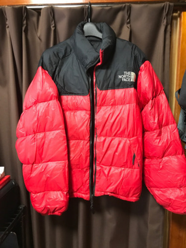 THE NORTH FACE ザノースフェイス ヌプシ ダウンジャケット 赤ダウンジャケット 赤×紺