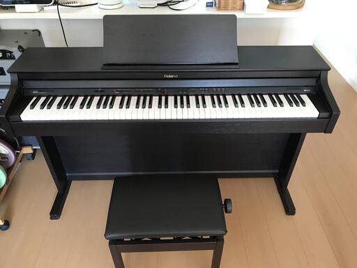 【直接引取限定】※仙台市若林区 中古美品 日本製 電子ピアノ Roland Piano Digital HP-302-RWS（ローズウッド調仕上げ）専用椅子付き
