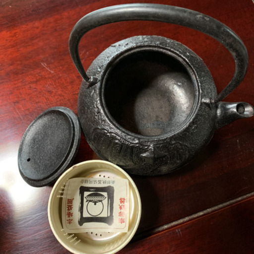 未使用品、供箱付 南部藤枝工房 藤枝 昌行作 12型アラレ 南部鉄瓶