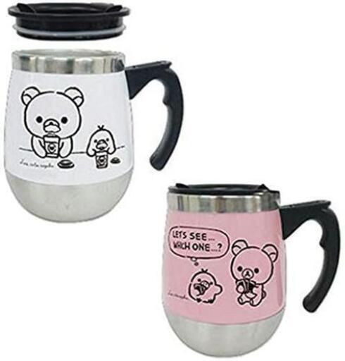リラックマふた付きステンレスマグ ピンク モカタソ 西明石の食器 コップ グラス の中古あげます 譲ります ジモティーで不用品の処分