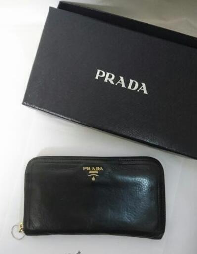 美品★PRADA★プラダ★レザー★ラウンドファスナー長財布【中古】