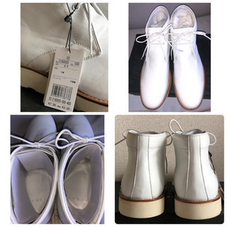 セオリー　theory 新品　ホワイト　白　ブーツ　ハイカット　 - 服/ファッション