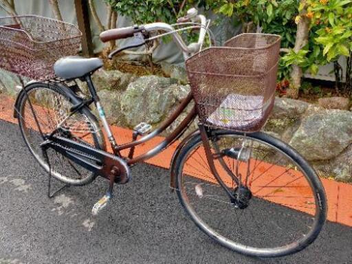 値下げ】26インチ買い物用自転車 レトロ調にペイント 引き取り限定 