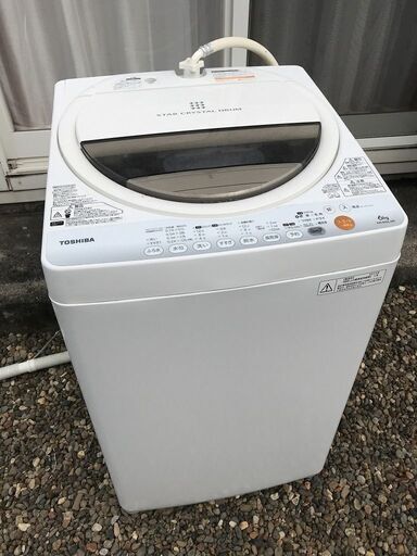 東芝 6.0kg 全自動 洗濯機 AW-60GL 2013年製 パワフル浸透洗浄 からみまセンサー 風乾燥