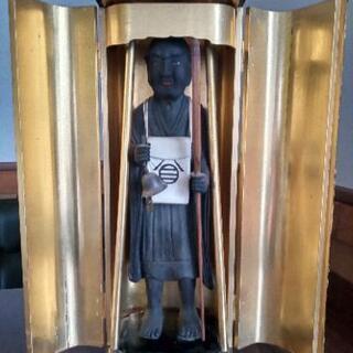 a 002 骨董品 お坊様 木製