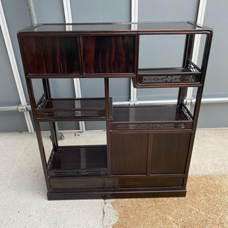 KM74 唐木家具 飾棚 飾り棚 茶箪笥 和家具