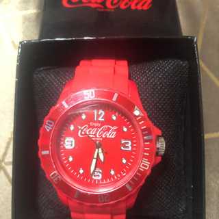     (未使用)   コカコーラ  (赤色)腕時計