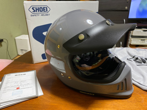 SHOEI EX-ZERO バサルトグレー M バイザー付き