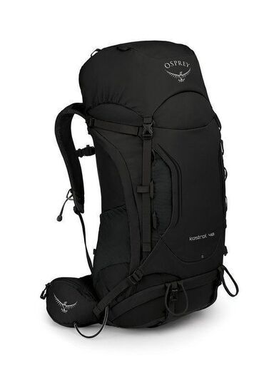 osprey kestrel 48 black /blue ハイキング アウトドアに ザック - 靴
