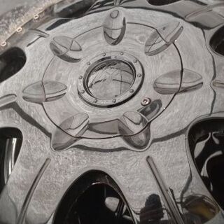 アメ車 ナビゲーターpcd135 139.6 6h 6穴 アルミホイール4本オマケタイヤ付 ブラックメッキクロムコンビ305/35r24