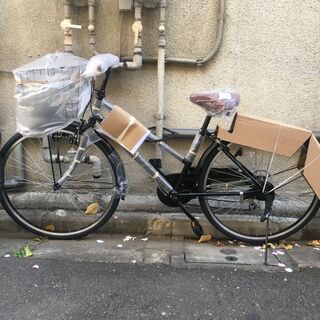 新古車　自転車　ママチャリ　26インチ シマノ 6段変速　シティ...