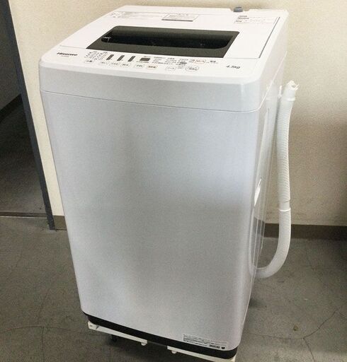 お買い得！ハイセンス  Hisense 全自動洗濯機 ホワイト HW-E4502 2018年製 4.5㎏ ひとり暮らしに！