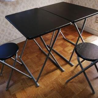 ［値下げ］折りたたみ式 テーブル・椅子 2セット