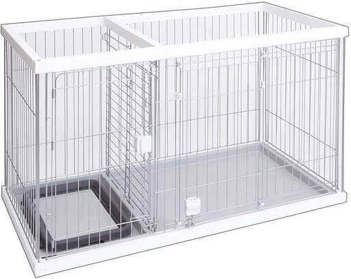 ペットゲージ　ペティオ (Petio) トイレのしつけが出来る ドッグルームサークル ホワイト レギュラー