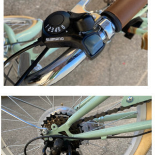 値下げ☆1109 TOPONE　クラシカル　折り畳み自転車 FLM206-AK3WーGGR　グレイッシュグリーン