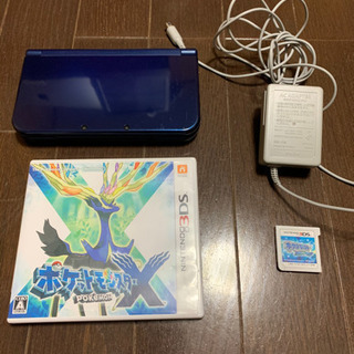 3DS LL メタリックブルー ポケモンソフト2つ付き！