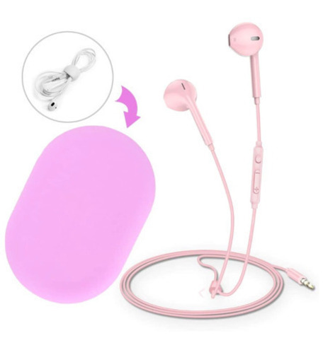 イヤホン 有線 高音質 イヤフォンピンク収納ケース付き Shiまま てだこ浦西の家電の中古あげます 譲ります ジモティーで不用品の処分