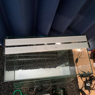 フレームレス60cm水槽+エーハイム2213＋LED照明2本セット