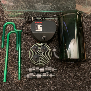 フレームレス60cm水槽+エーハイム2213＋LED照明2本セット