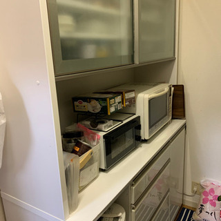 【ネット決済】カップボード　140×48 食器棚
