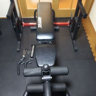 バーベルプレートセット バーベルスタンド マルチポジションベンチ