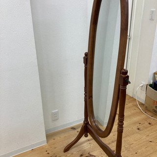 N 11-577 木製姿見　ミラー　鏡