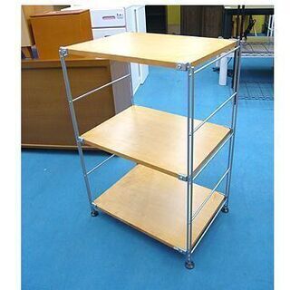 〇【無印良品 ステンレスユニットシェルフ 幅84cmタイプ 3段】棚 MUJI