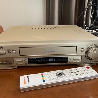 S-VHS PALビデオデッキ ビクター HR-S7600EU(中古品）-引取限定 冷蔵 