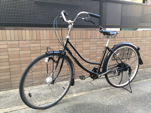 昭和　レトロ　自転車　６段変速　オートライト　当時物パーツ多数使用　昭和レトロ