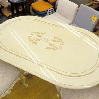 大幅値下げ！ 現状特価品！ 札幌 イタリア最高級家具 SILIK シリック ロココ様式チェア ダイニング 3点セット イス2＆テーブル