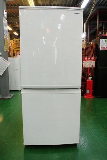 シャープ 2ドア冷蔵庫 SJ-D14D 2018年製。 清掃・動作確認済。当店の保証6ヵ月付きです。