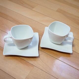 □コーヒーカップ&ソーサー 白