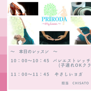 12月16日水曜日*大船心音カフェにてヨガ&バレエストレッチ♪ - 横浜市