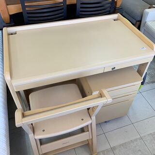 岡村製作所 学習机 椅子・袖机付