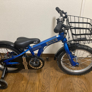 JEEP 16インチ　幼児用自転車　補助輪付き　ブルー
