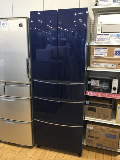 【安心6ヶ月保証付】AQUA 6ﾄﾞｱ冷蔵庫 AQR-FG40B 2014年製【ﾄﾚﾌｧｸ桶川店】