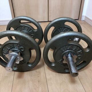 IROTECダンベル、wバー、Leading edgeプレートラックセット（プレート合計85KG）