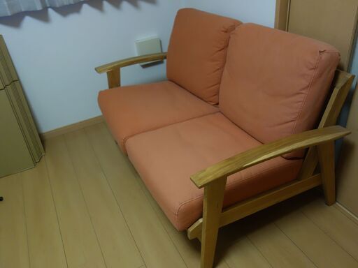 アーバンリサーチドアーズ2人掛ソファbothy Canvas Sofa 2p オーク無垢材オレンジ 和久井公平 大久保のソファ 2人掛けソファ の中古あげます 譲ります ジモティーで不用品の処分