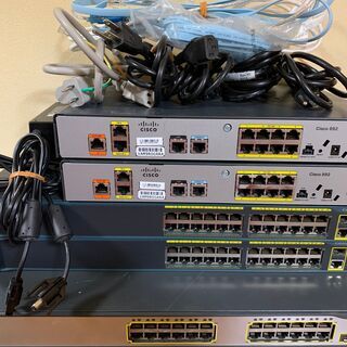 CCNA合格セット（※Cisco機器5台、LANケーブル6本、参...
