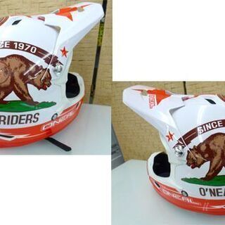 オニール オフロード ヘルメット フルフェイス ホワイト/レッド サイズL モトクロス CA Oneal Helmet 札幌市手稲区